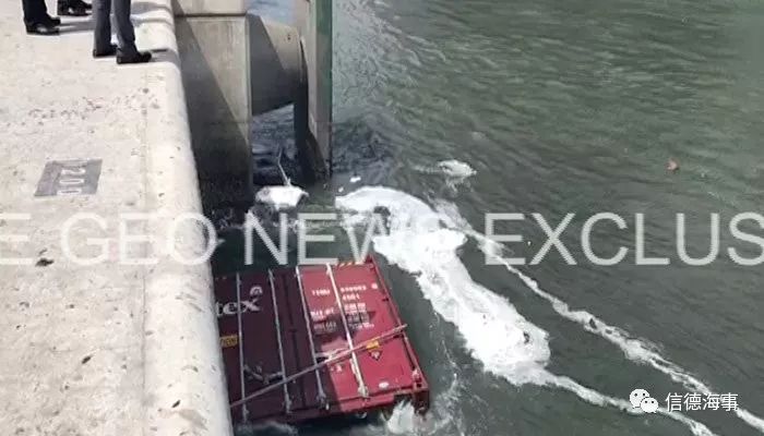 突发!赫伯罗特和以星大型集装箱船在卡拉奇码头相撞,大量货柜落水受损!(附视频)