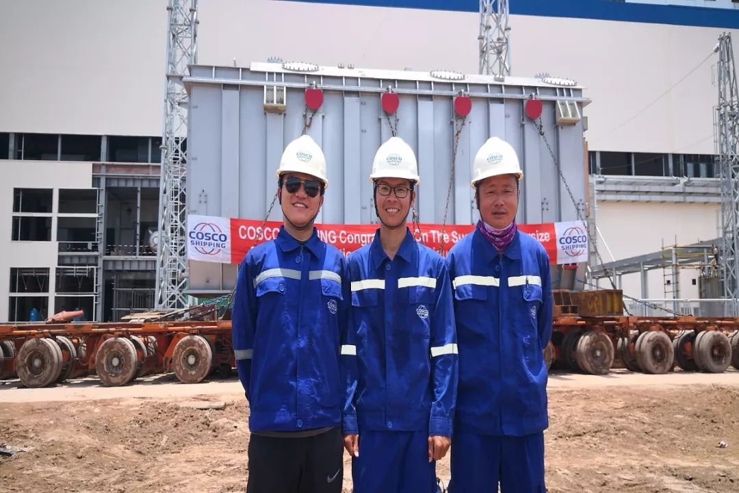 越南海运工程越南海阳项目大件货物圆满交付现场