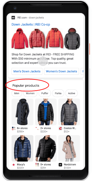 谷歌自然搜索新增“热门产品”展示页，不用买购物广告就能上！