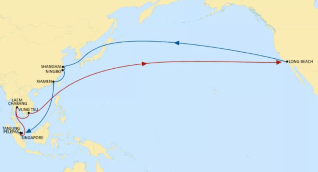 长滩港货运量同比增长43.3％ 空箱转