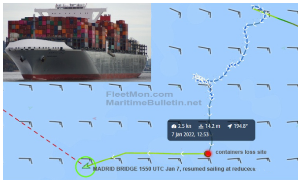 突发！一艘满载中国货物集装箱船发生严重