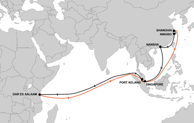 为满足亚洲主要港口的运力需求，多家船公司联合推出亚洲-东非新航线服务