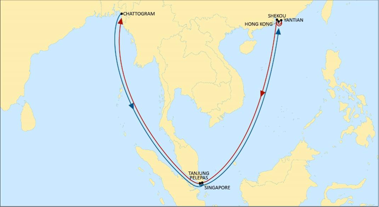 本月下旬亚洲出发新航线！涉及我国香港、盐田、蛇口等港口，有望减轻转运延误和成本！