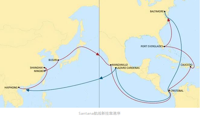 MSC更新两航线港口挂靠