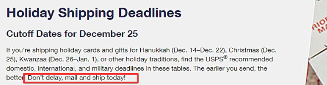 USPS于12月17日起逐步暂停多项运输服务